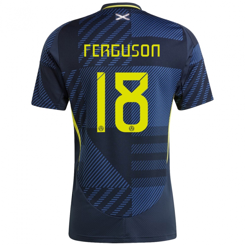 Bambino Maglia Scotland Lewis Ferguson #18 Blu Scuro Kit Gara Home 24-26 Maglietta