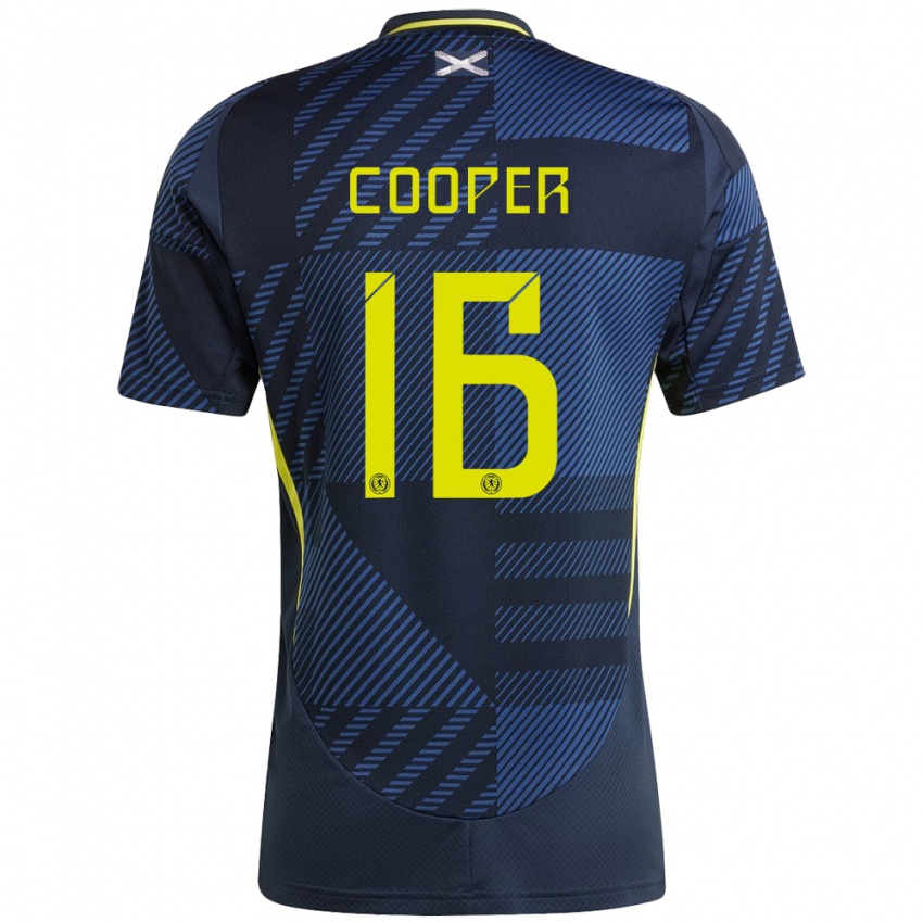 Bambino Maglia Scotland Liam Cooper #16 Blu Scuro Kit Gara Home 24-26 Maglietta