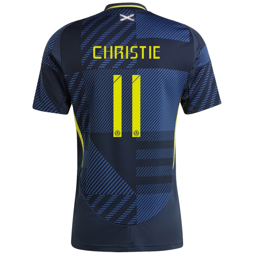 Bambino Maglia Scotland Ryan Christie #11 Blu Scuro Kit Gara Home 24-26 Maglietta