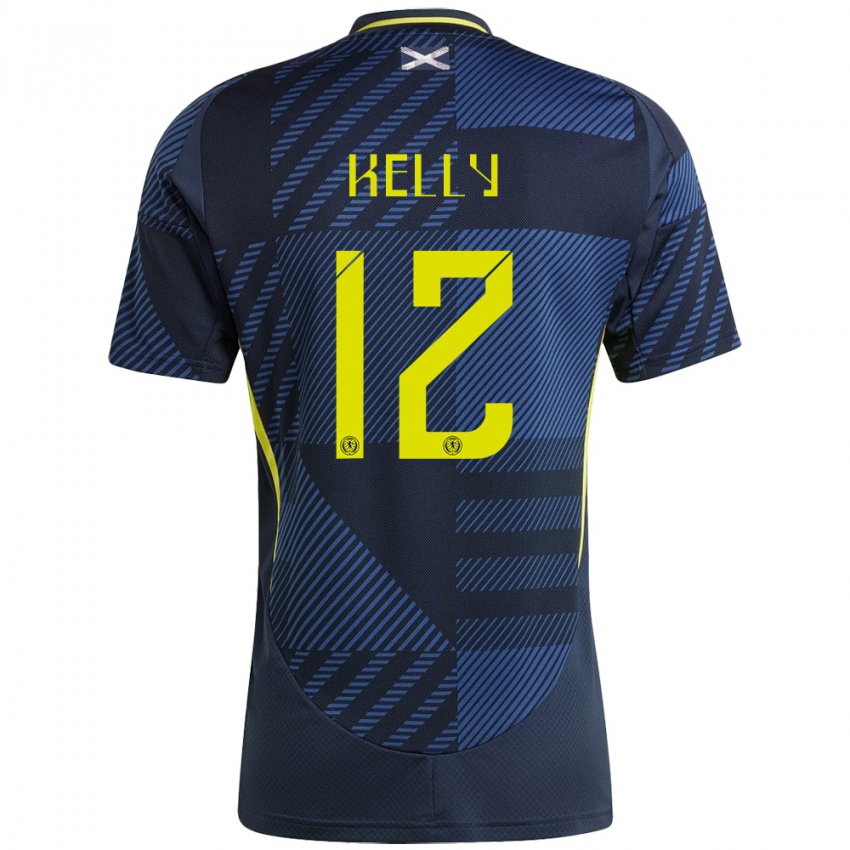 Bambino Maglia Scotland Liam Kelly #12 Blu Scuro Kit Gara Home 24-26 Maglietta