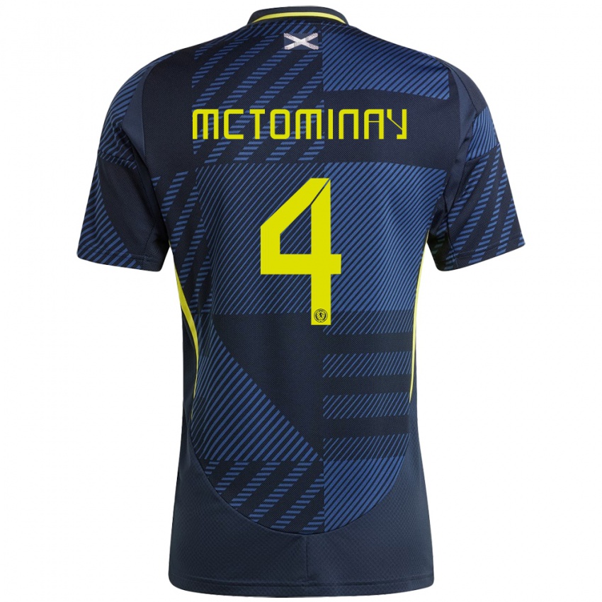 Bambino Maglia Scotland Scott Mctominay #4 Blu Scuro Kit Gara Home 24-26 Maglietta