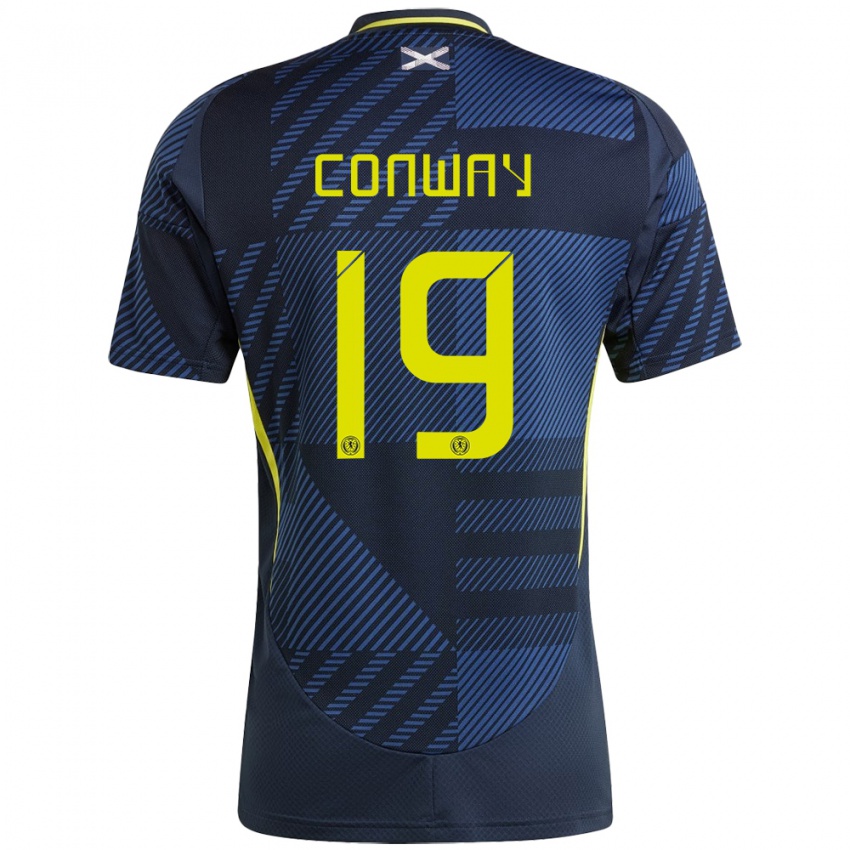 Bambino Maglia Scotland Tommy Conway #19 Blu Scuro Kit Gara Home 24-26 Maglietta