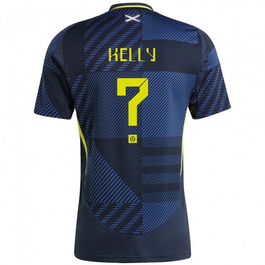 Bambino Maglia Scotland Daniel Kelly #0 Blu Scuro Kit Gara Home 24-26 Maglietta