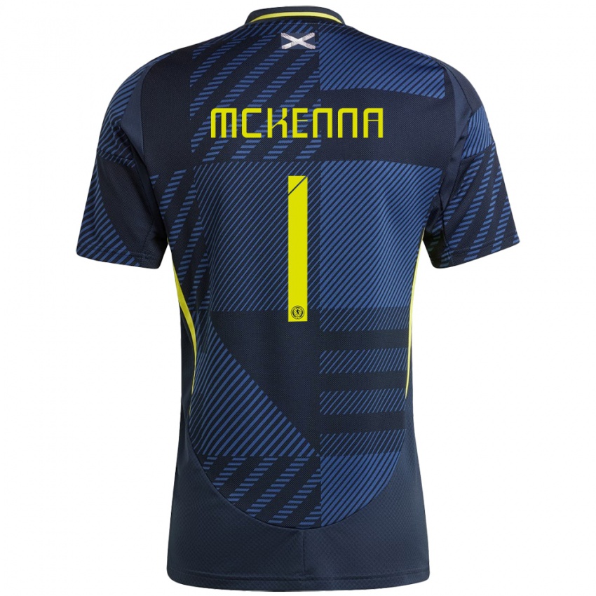 Bambino Maglia Scotland Callan Mckenna #1 Blu Scuro Kit Gara Home 24-26 Maglietta