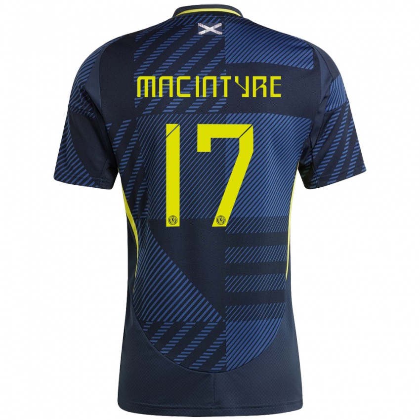 Bambino Maglia Scotland Jacob Macintyre #17 Blu Scuro Kit Gara Home 24-26 Maglietta