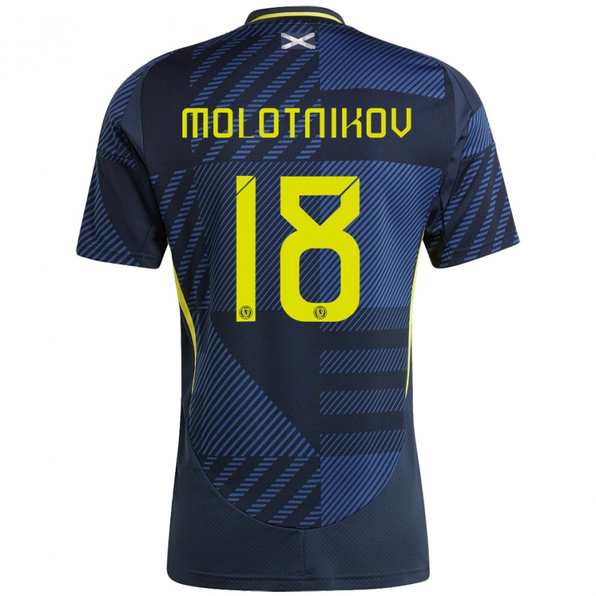 Bambino Maglia Scotland Rudi Molotnikov #18 Blu Scuro Kit Gara Home 24-26 Maglietta