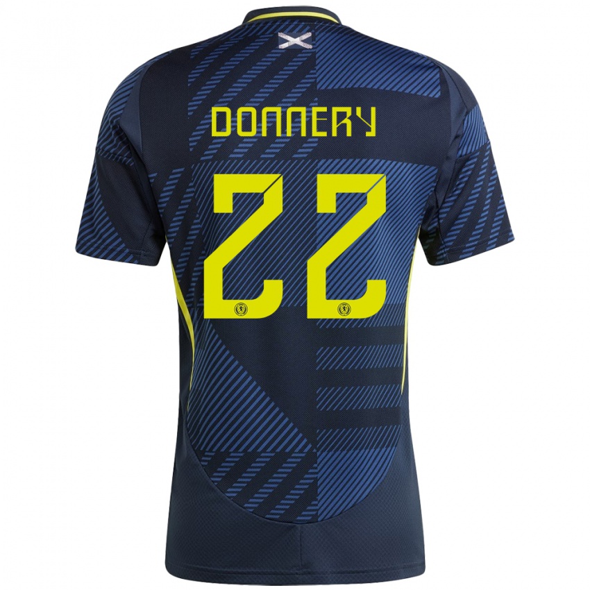 Bambino Maglia Scotland Julian Donnery #22 Blu Scuro Kit Gara Home 24-26 Maglietta