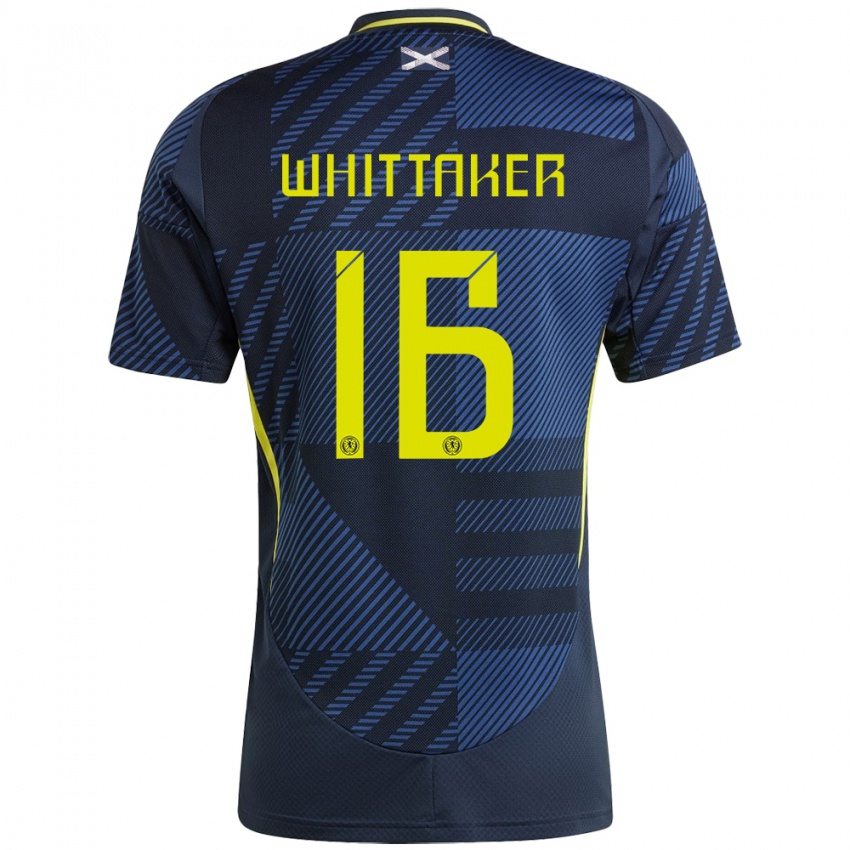 Bambino Maglia Scotland Rory Whittaker #16 Blu Scuro Kit Gara Home 24-26 Maglietta