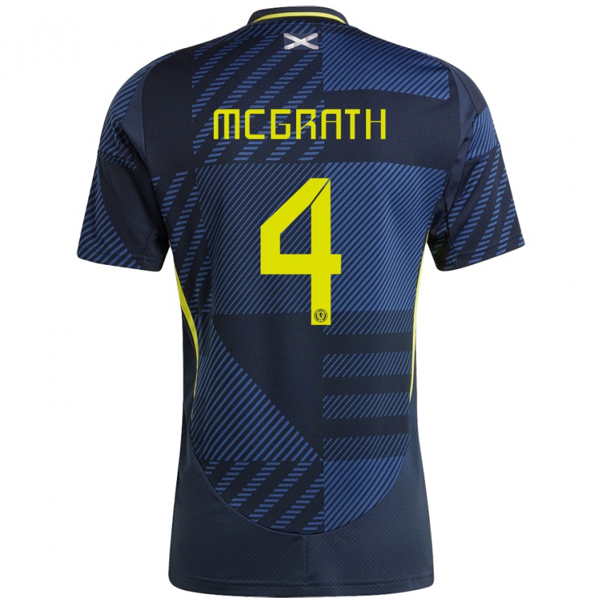 Bambino Maglia Scotland Joseph Mcgrath #4 Blu Scuro Kit Gara Home 24-26 Maglietta