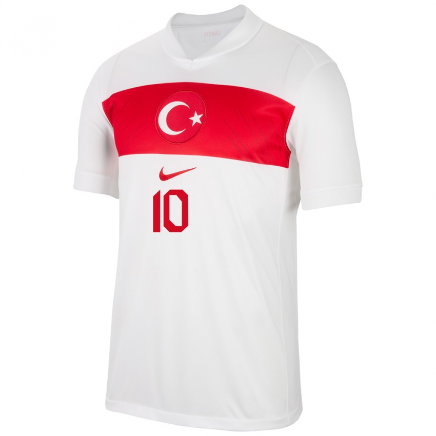 Bambino Maglia Turchia Hakan Çalhanoğlu #10 Bianco Kit Gara Home 24-26 Maglietta