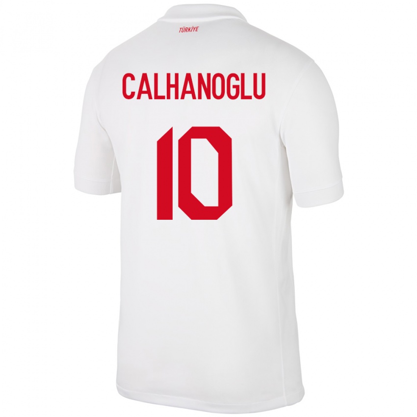 Bambino Maglia Turchia Hakan Çalhanoğlu #10 Bianco Kit Gara Home 24-26 Maglietta