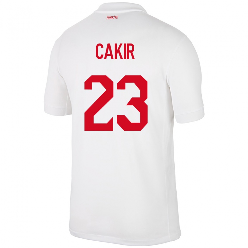 Bambino Maglia Turchia Uğurcan Çakır #23 Bianco Kit Gara Home 24-26 Maglietta