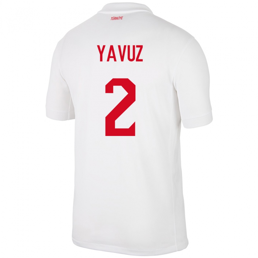 Bambino Maglia Turchia Batuhan Yavuz #2 Bianco Kit Gara Home 24-26 Maglietta