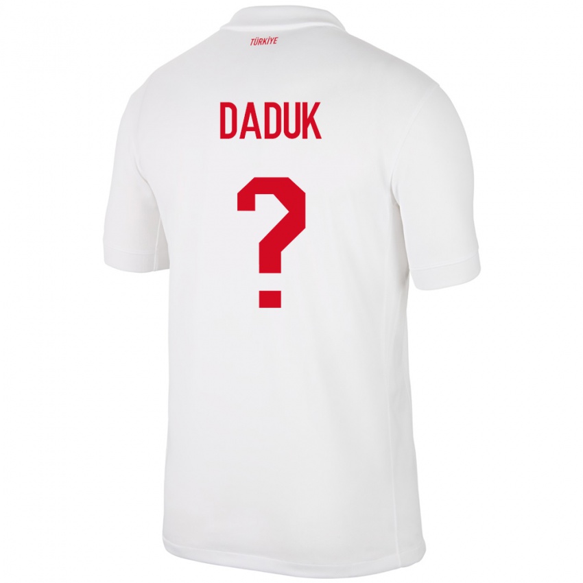 Bambino Maglia Turchia Emir Dadük #0 Bianco Kit Gara Home 24-26 Maglietta