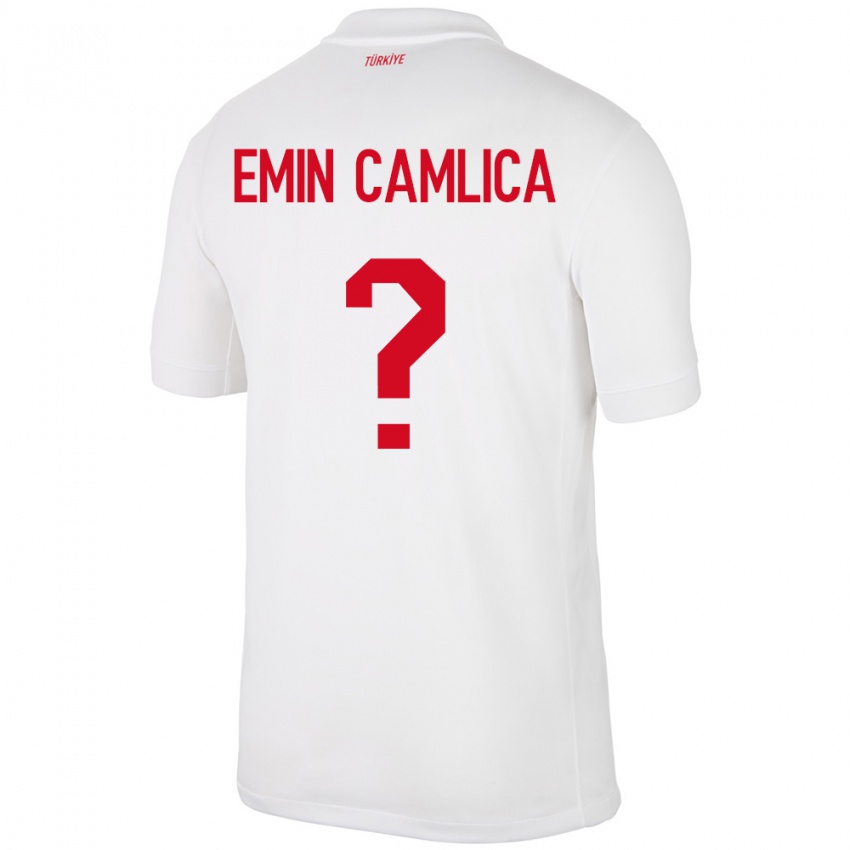 Bambino Maglia Turchia Muhammed Emin Çamlıca #0 Bianco Kit Gara Home 24-26 Maglietta