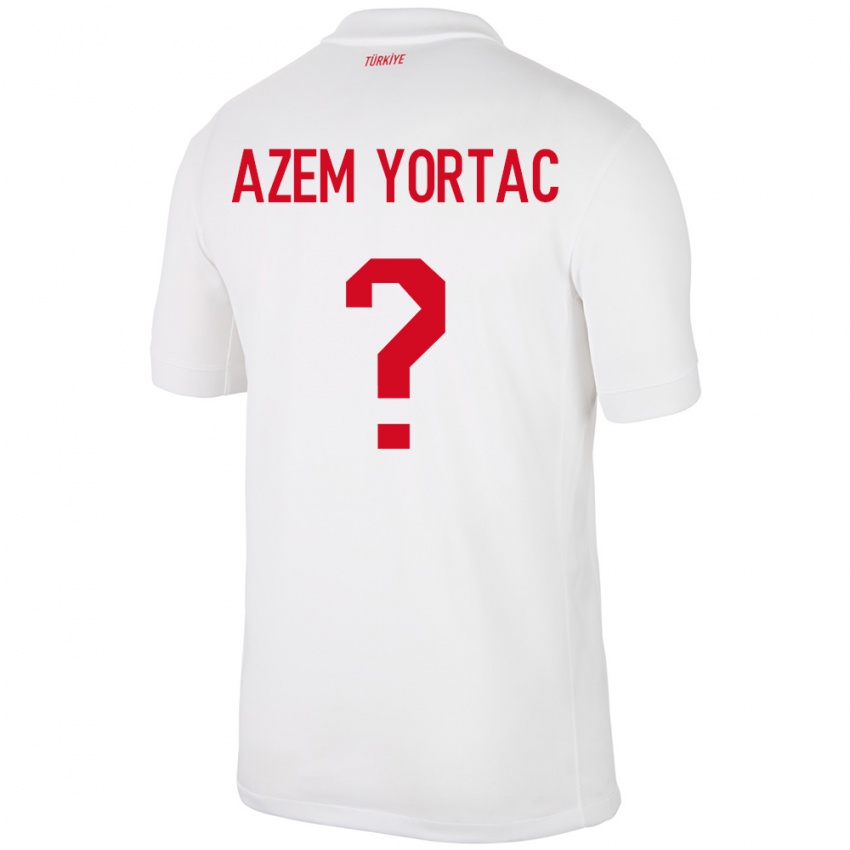 Bambino Maglia Turchia Mustafa Azem Yortaç #0 Bianco Kit Gara Home 24-26 Maglietta