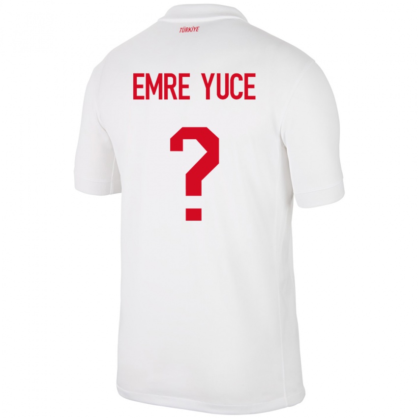 Bambino Maglia Turchia Yunus Emre Yüce #0 Bianco Kit Gara Home 24-26 Maglietta