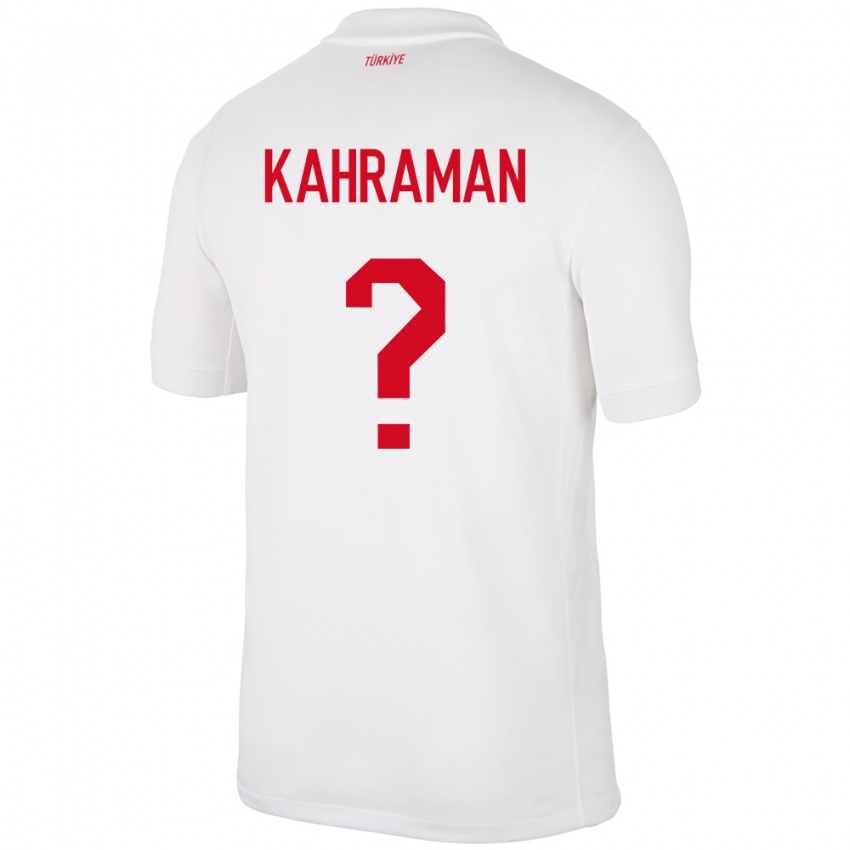 Bambino Maglia Turchia Osman Kahraman #0 Bianco Kit Gara Home 24-26 Maglietta