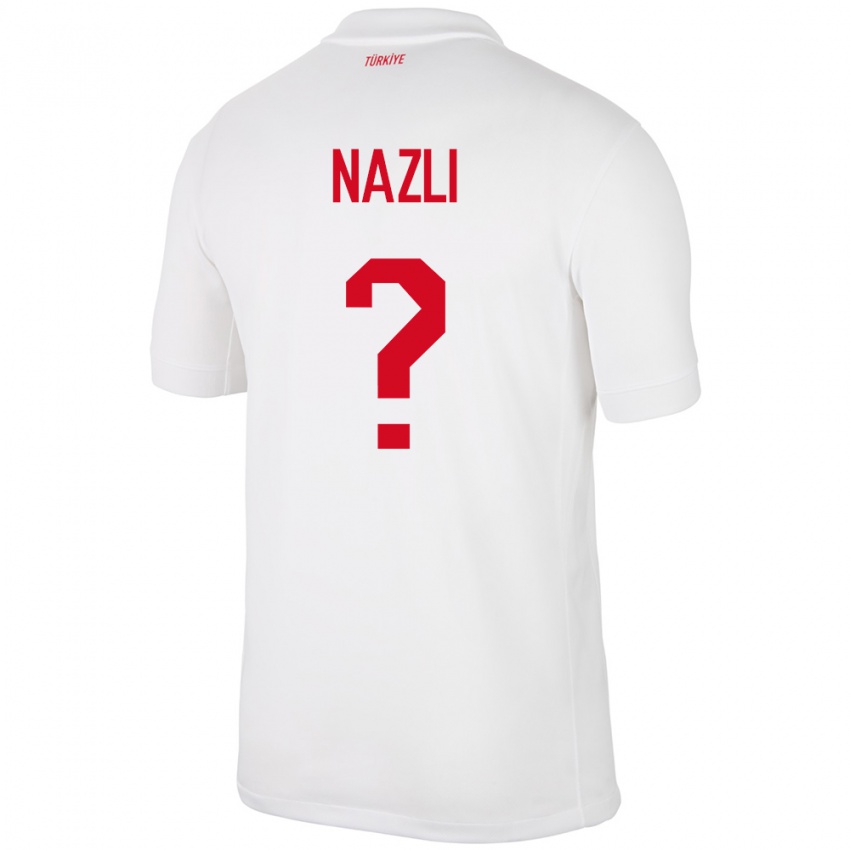 Bambino Maglia Turchia Barış Nazlı #0 Bianco Kit Gara Home 24-26 Maglietta