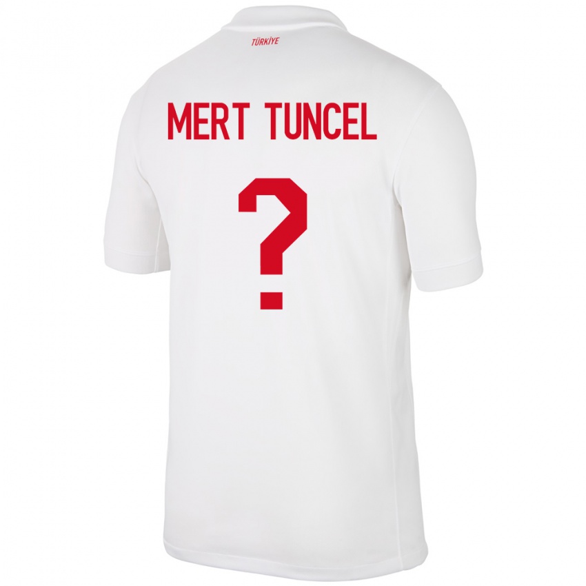 Bambino Maglia Turchia Hasan Mert Tuncel #0 Bianco Kit Gara Home 24-26 Maglietta