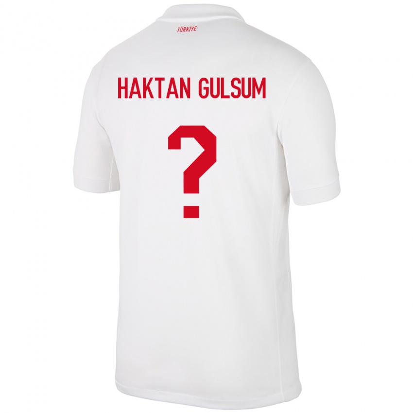 Bambino Maglia Turchia Ayaz Haktan Gülsüm #0 Bianco Kit Gara Home 24-26 Maglietta