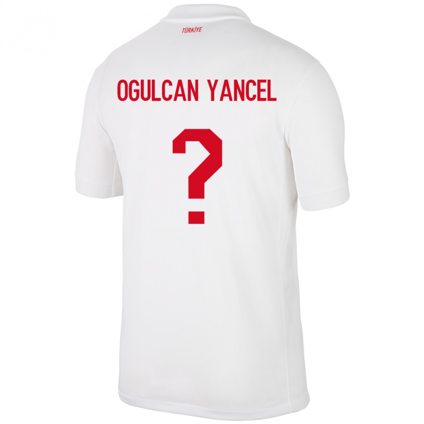 Bambino Maglia Turchia Necati Oğulcan Yançel #0 Bianco Kit Gara Home 24-26 Maglietta