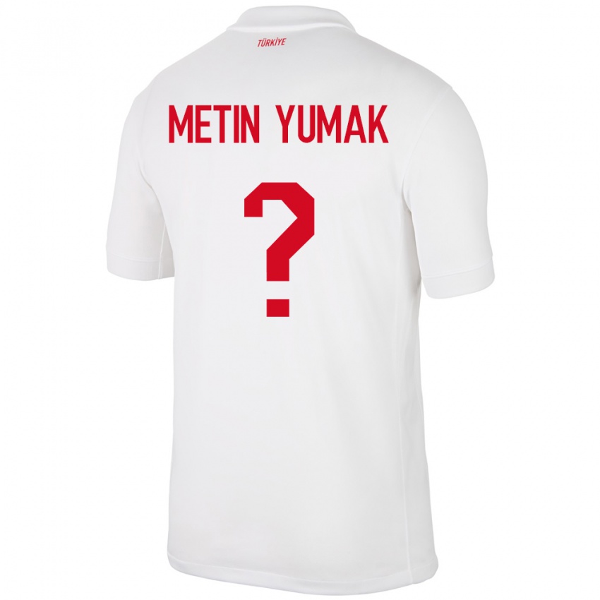 Bambino Maglia Turchia Yiğit Metin Yumak #0 Bianco Kit Gara Home 24-26 Maglietta