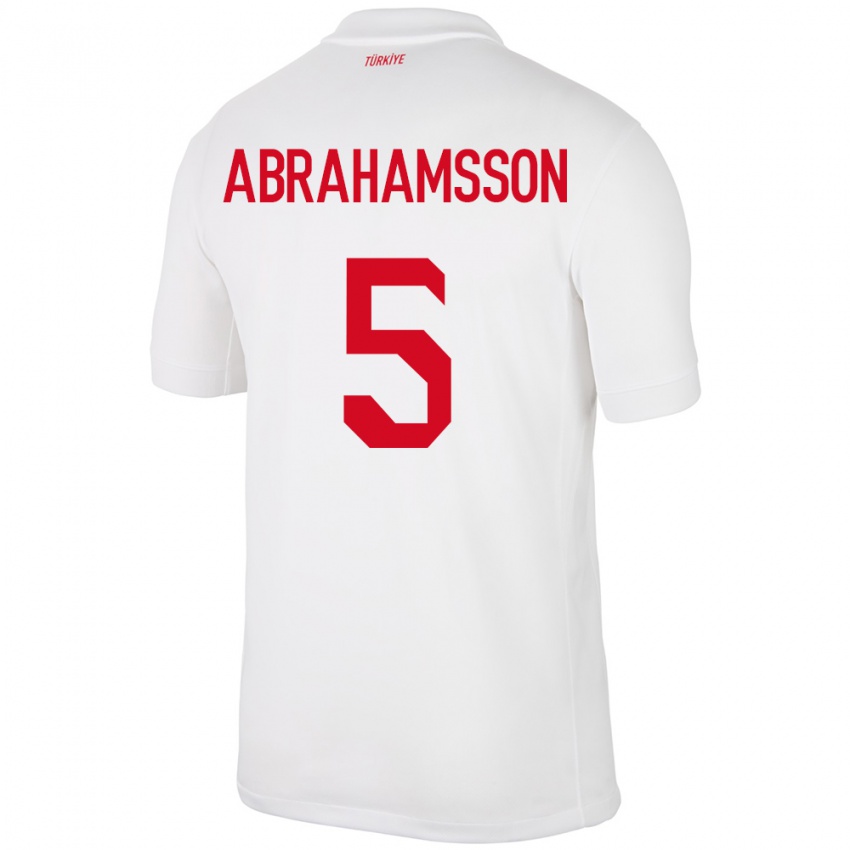 Bambino Maglia Turchia Sejde Aylin Abrahamsson #5 Bianco Kit Gara Home 24-26 Maglietta