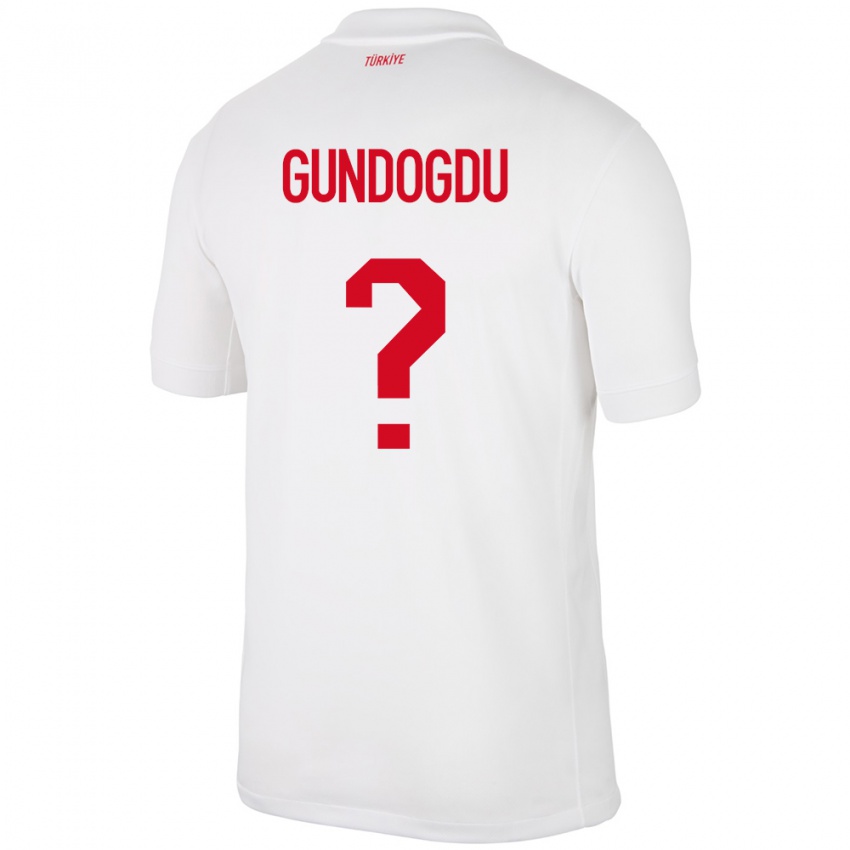 Bambino Maglia Turchia Kevser Gündoğdu #0 Bianco Kit Gara Home 24-26 Maglietta