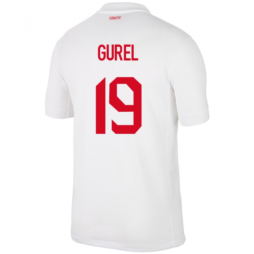 Bambino Maglia Turchia Cansu Gürel #19 Bianco Kit Gara Home 24-26 Maglietta