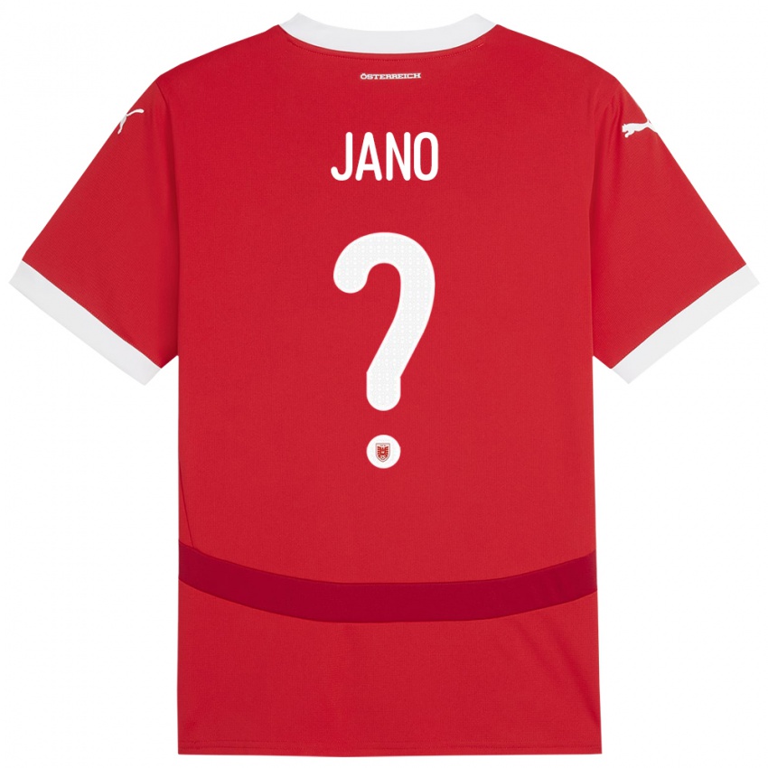 Bambino Maglia Austria Zeteny Jano #0 Rosso Kit Gara Home 24-26 Maglietta