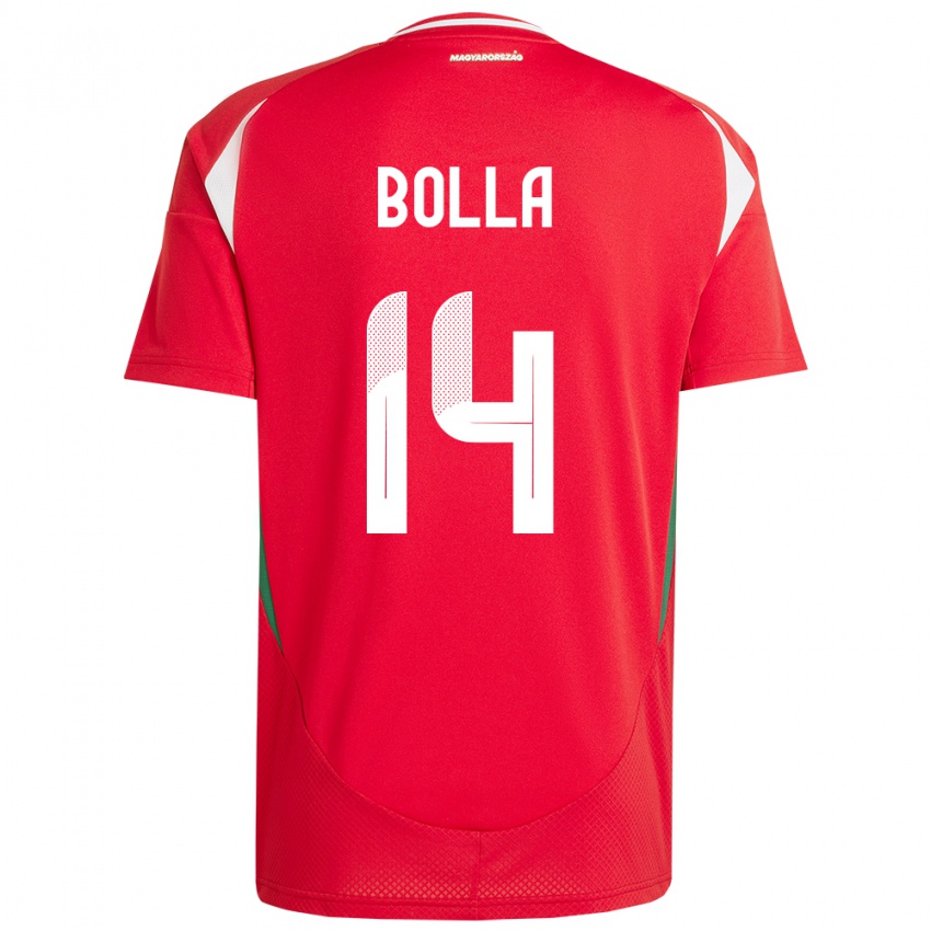 Bambino Maglia Ungheria Bendegúz Bolla #14 Rosso Kit Gara Home 24-26 Maglietta