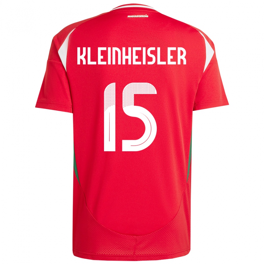 Bambino Maglia Ungheria László Kleinheisler #15 Rosso Kit Gara Home 24-26 Maglietta