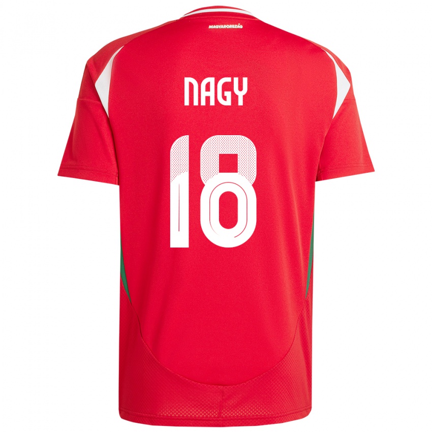 Bambino Maglia Ungheria Zsolt Nagy #18 Rosso Kit Gara Home 24-26 Maglietta