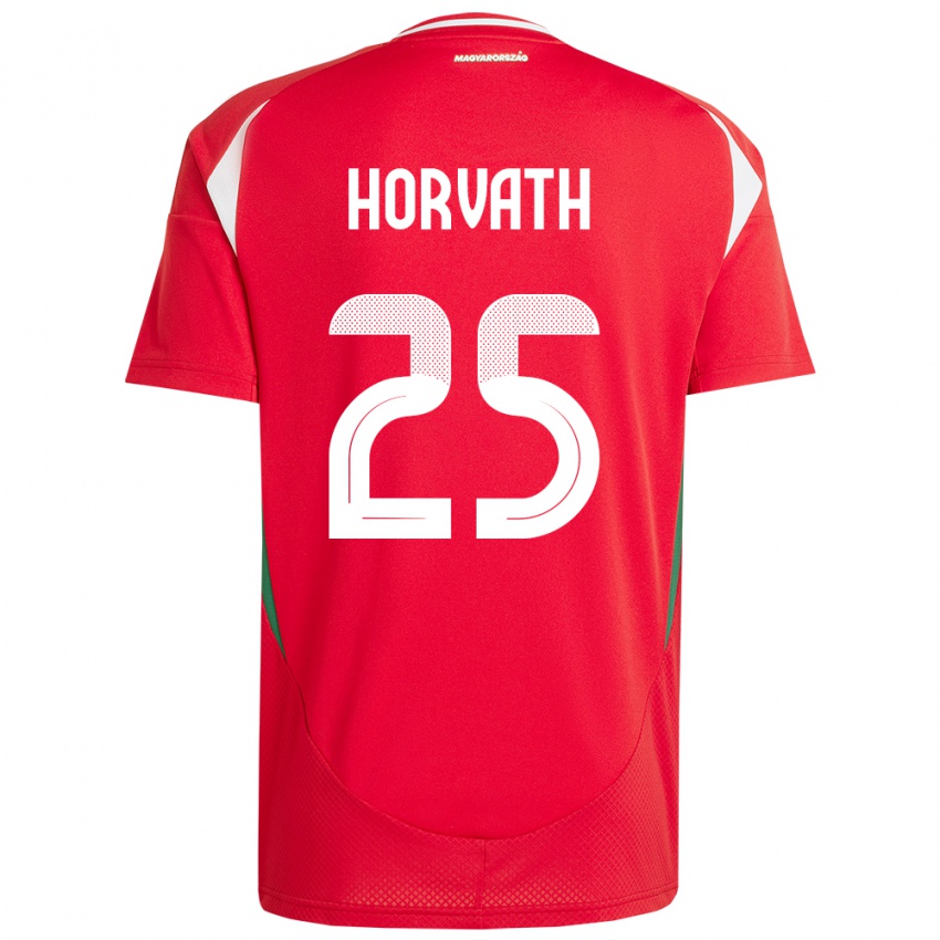 Bambino Maglia Ungheria Krisztofer Horváth #25 Rosso Kit Gara Home 24-26 Maglietta