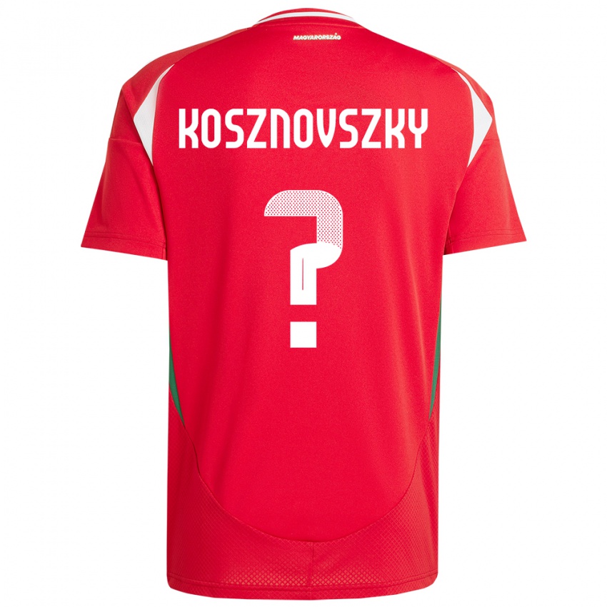 Bambino Maglia Ungheria Márk Kosznovszky #0 Rosso Kit Gara Home 24-26 Maglietta