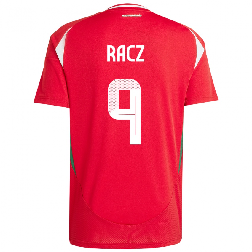 Bambino Maglia Ungheria Balázs Rácz #9 Rosso Kit Gara Home 24-26 Maglietta