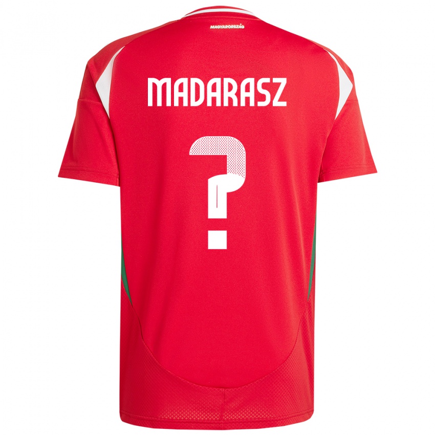 Bambino Maglia Ungheria Ádám Madarász #0 Rosso Kit Gara Home 24-26 Maglietta