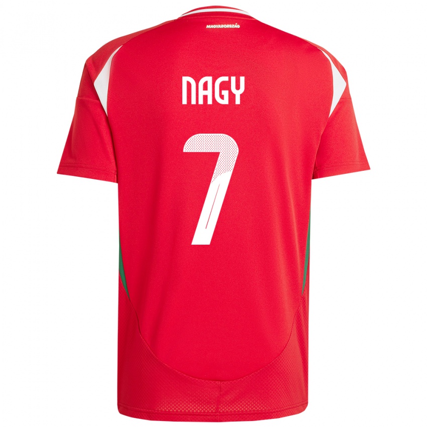 Bambino Maglia Ungheria Fanni Nagy #7 Rosso Kit Gara Home 24-26 Maglietta