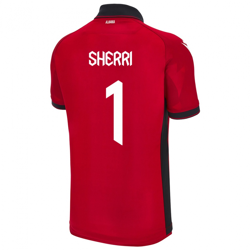 Bambino Maglia Albania Alen Sherri #1 Rosso Kit Gara Home 24-26 Maglietta