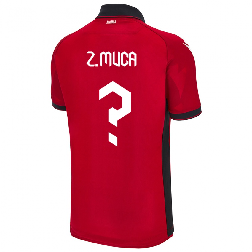 Bambino Maglia Albania Zylyf Muça #0 Rosso Kit Gara Home 24-26 Maglietta