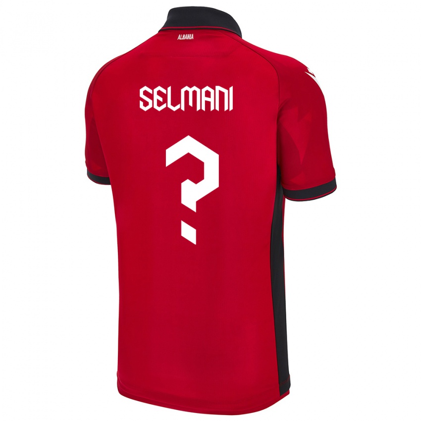 Bambino Maglia Albania Egert Selmani #0 Rosso Kit Gara Home 24-26 Maglietta