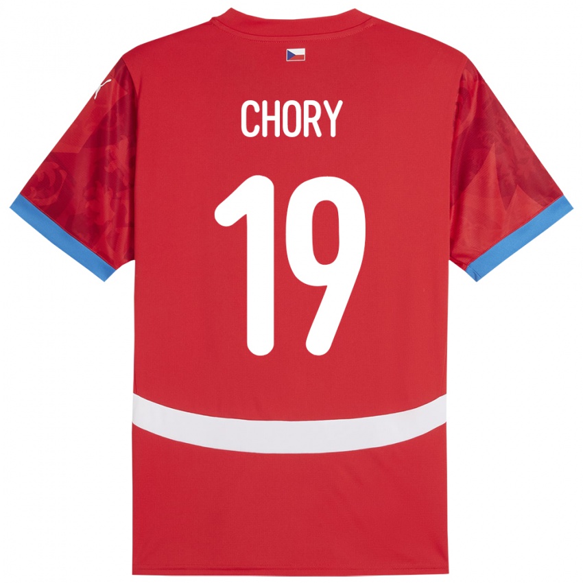 Bambino Maglia Cechia Tomas Chory #19 Rosso Kit Gara Home 24-26 Maglietta