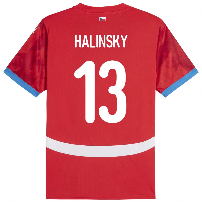 Bambino Maglia Cechia Denis Halinsky #13 Rosso Kit Gara Home 24-26 Maglietta