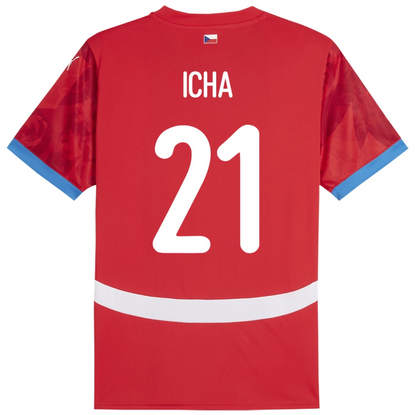 Bambino Maglia Cechia Marek Icha #21 Rosso Kit Gara Home 24-26 Maglietta