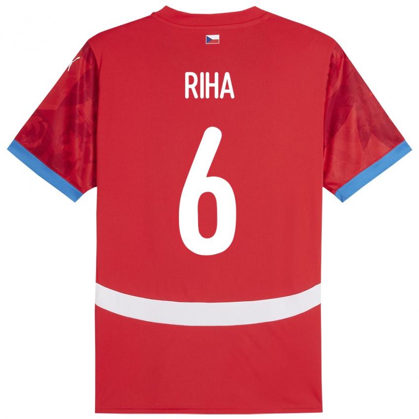 Bambino Maglia Cechia Ferdinand Riha #6 Rosso Kit Gara Home 24-26 Maglietta