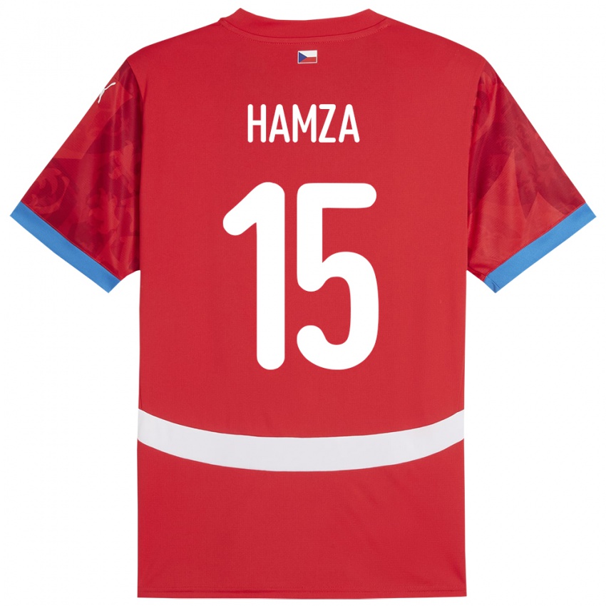 Bambino Maglia Cechia Jiri Hamza #15 Rosso Kit Gara Home 24-26 Maglietta