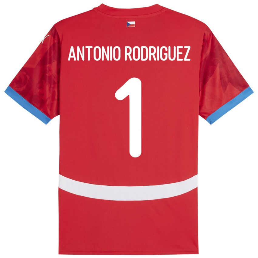 Bambino Maglia Cechia Pedro Antonio Rodriguez #1 Rosso Kit Gara Home 24-26 Maglietta