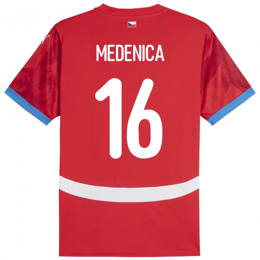 Bambino Maglia Cechia Djordjije Medenica #16 Rosso Kit Gara Home 24-26 Maglietta