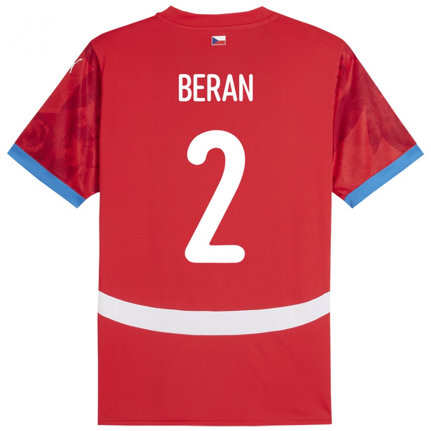 Bambino Maglia Cechia Stepan Beran #2 Rosso Kit Gara Home 24-26 Maglietta